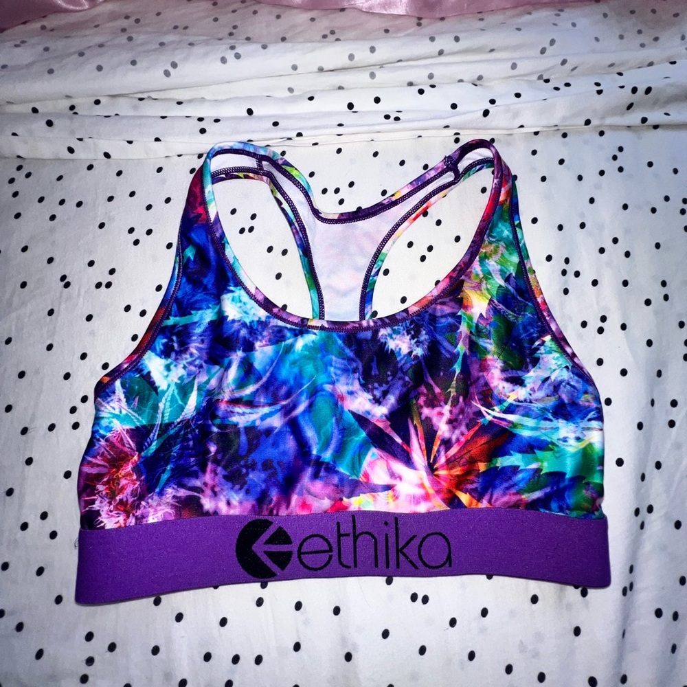 Ethika Multicolor Abstract Sports Bra